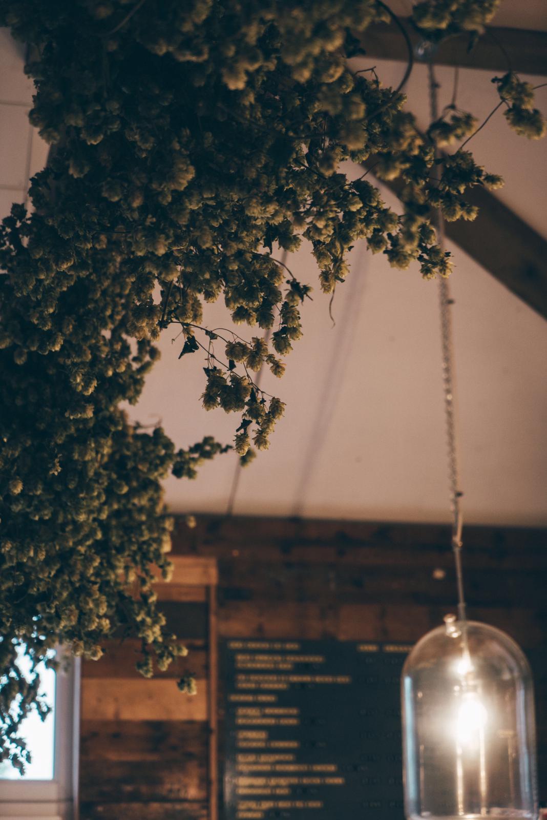 The menu behind some hops