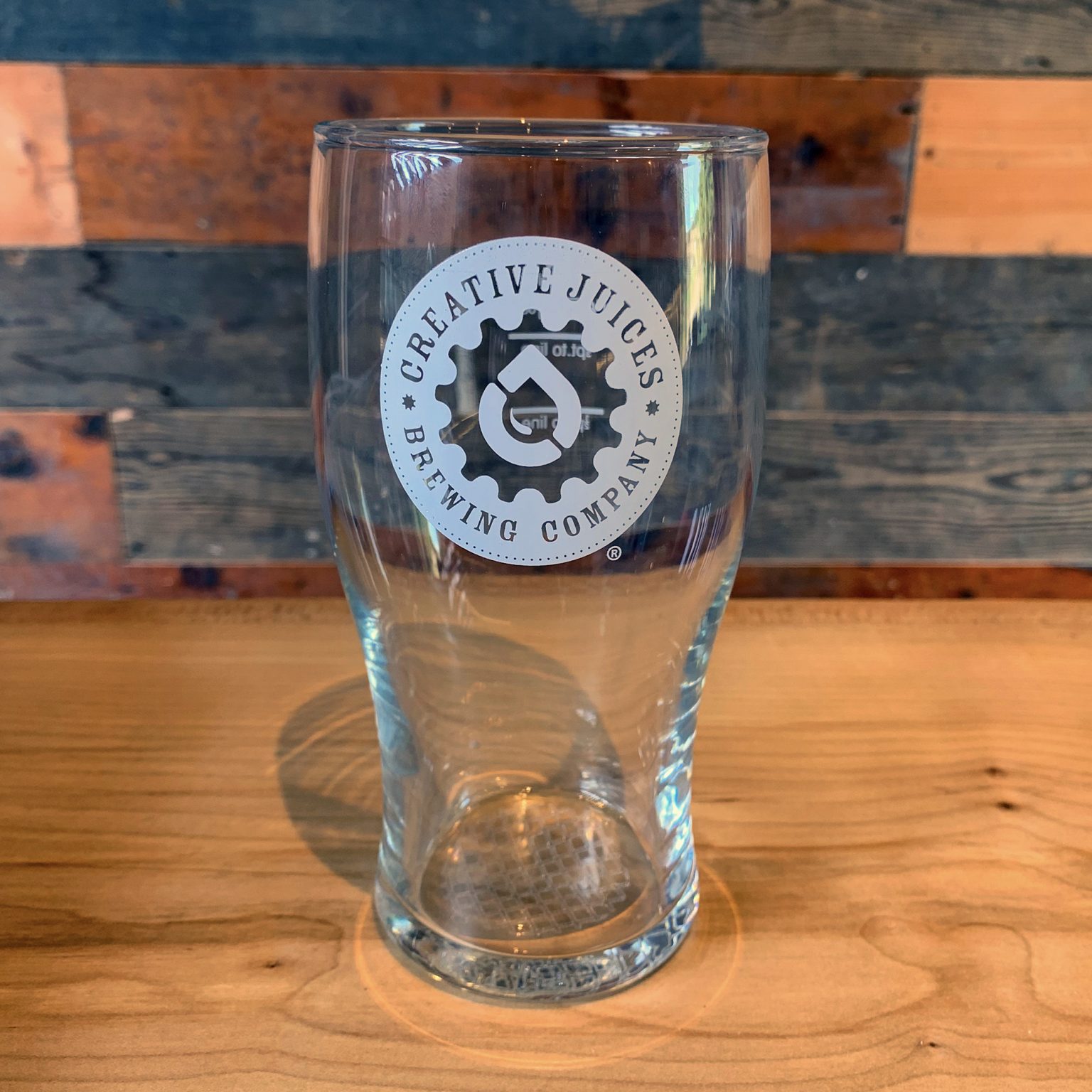 Souvenir pint glass Creative Juices Brewing Company